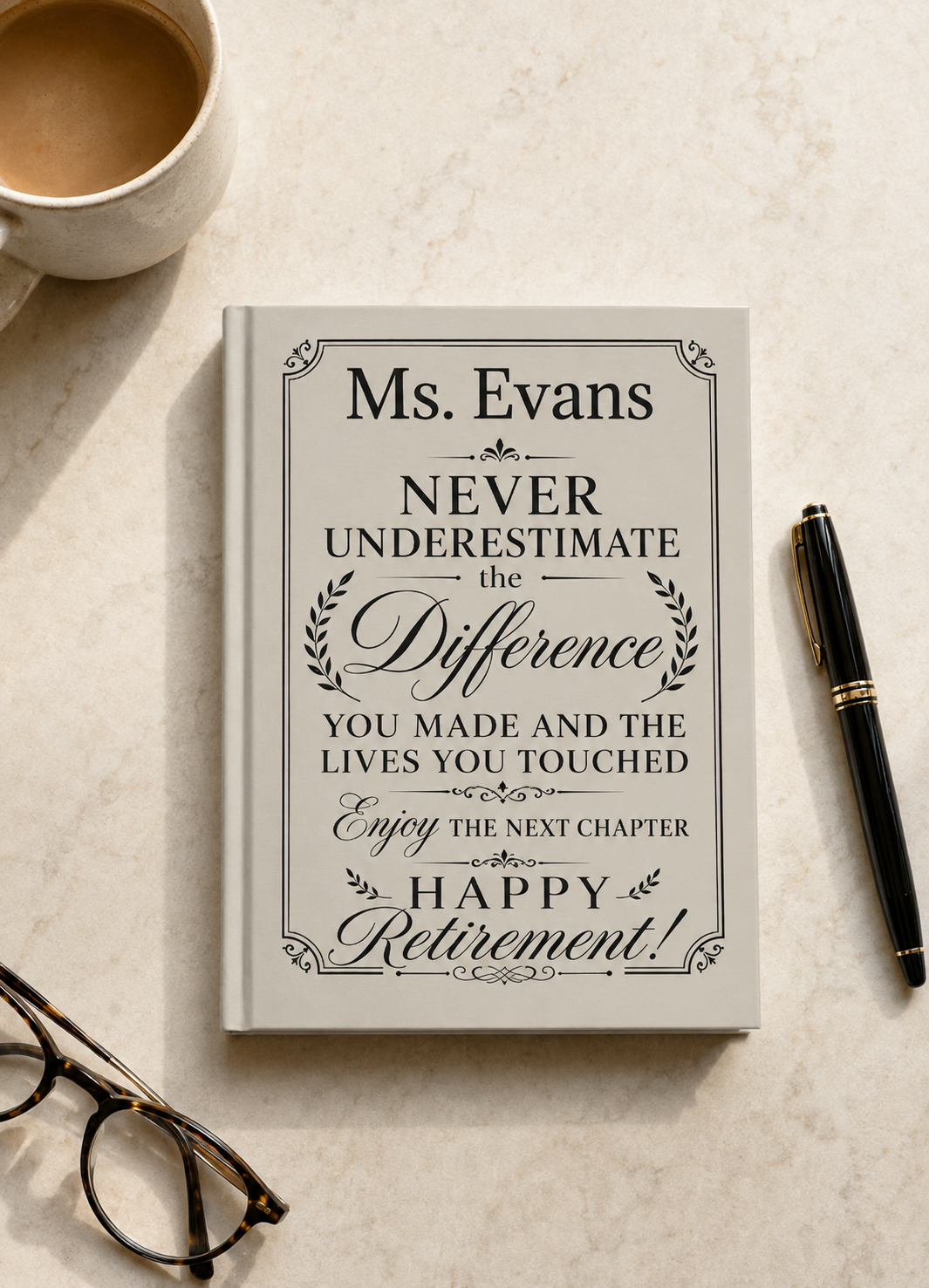 Personalized Retirement Gift Journal — Custom Name & Photo Keepsake