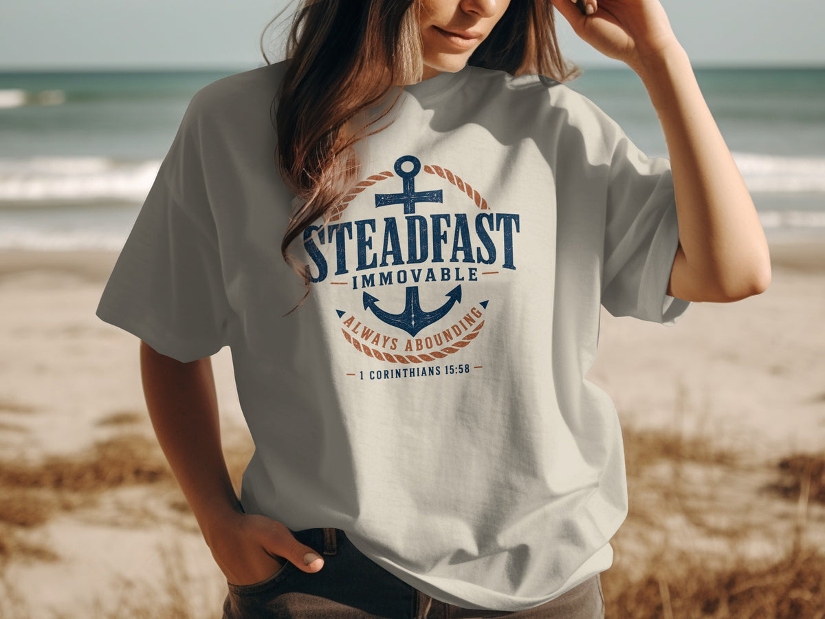 Steadfast Nautical Anchor Graphic T-Shirt