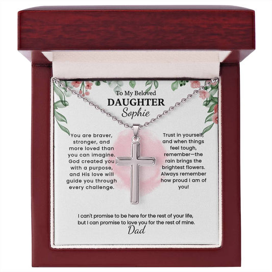 Timeless Bond cross necklace for daughter — Christian gift | Nordenzi