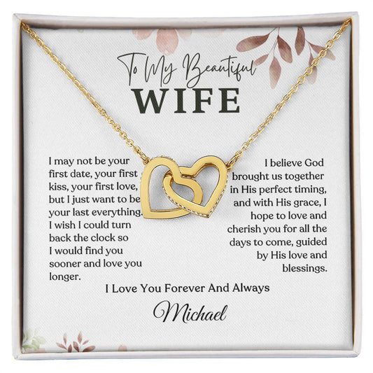 Interlocking hearts necklace — personalized Christian gift | Nordenzi