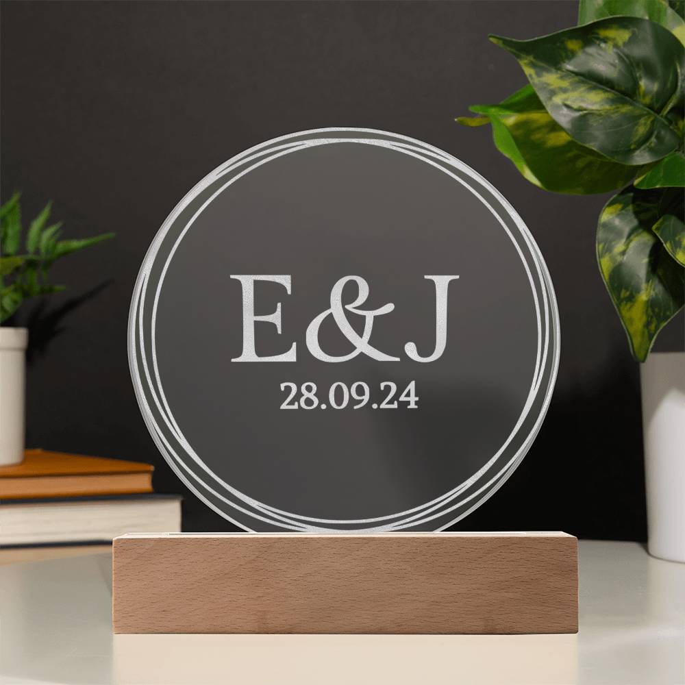 Personalized engraved acrylic wedding monogram — Christian gift | The Faith World