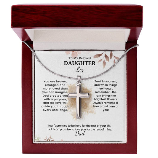 Eternal Love cross necklace for daughter from Dad — Christian gift | Nordenzi