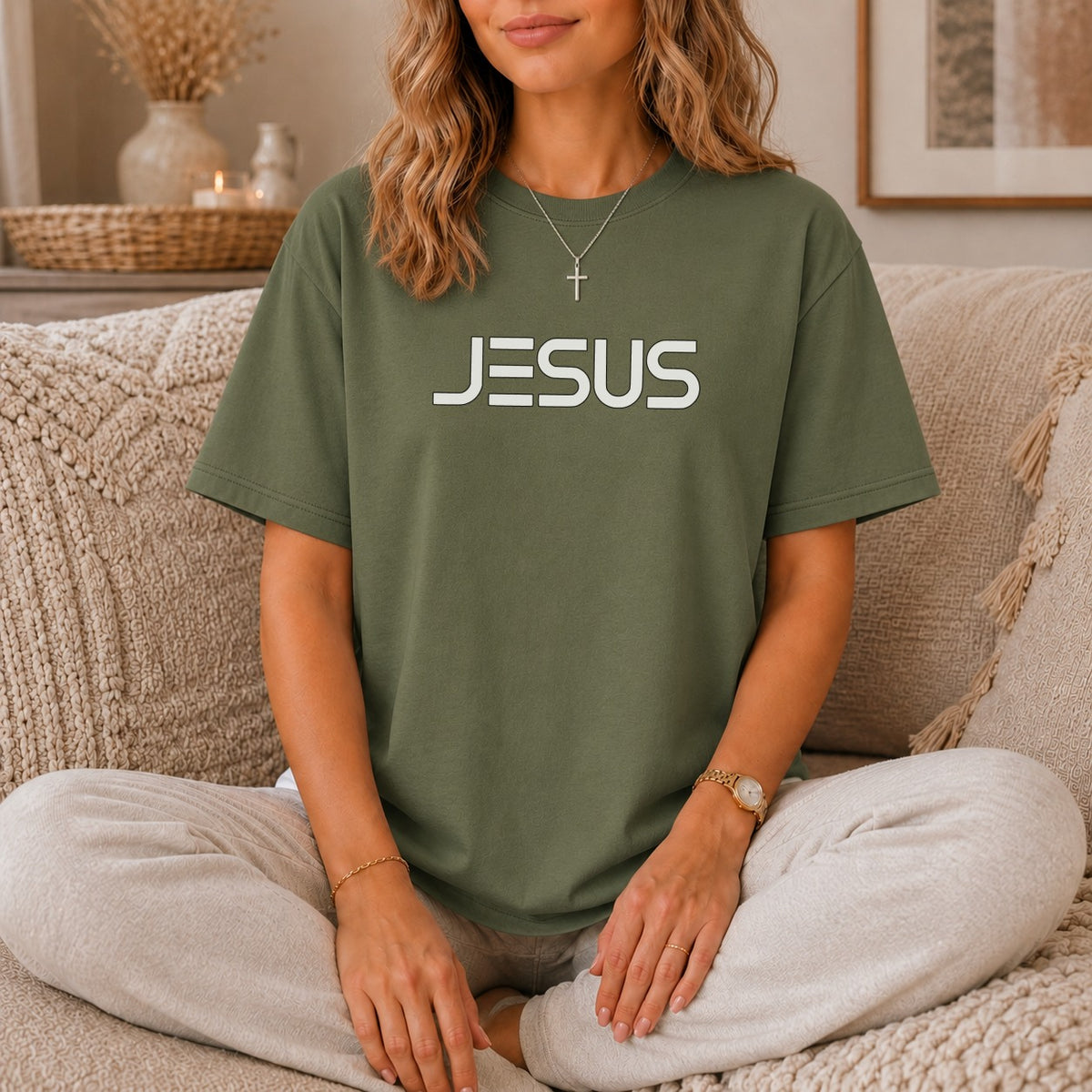 Jesus Outline Minimalist T-Shirt