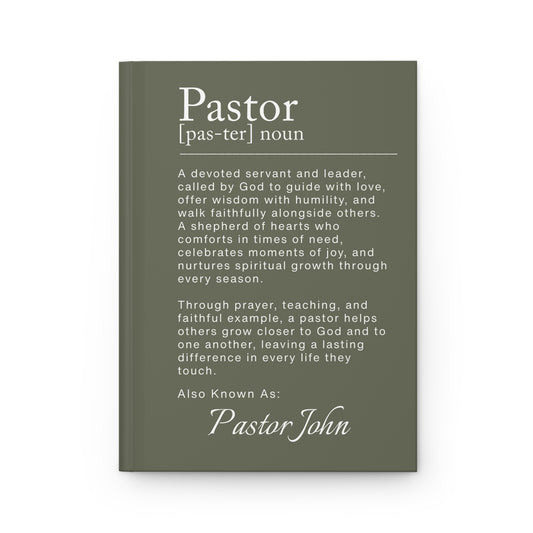 Pastor Definition Personalized Journal – Christian Appreciation Gift for Pastor Appreciation Month