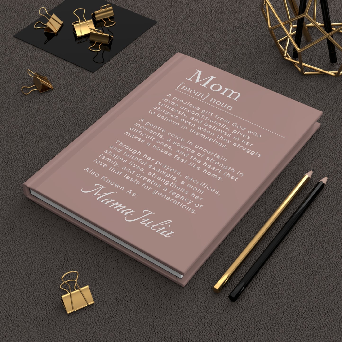 Mom Definition Personalized Journal – Christian Keepsake Gift for Mother's Day