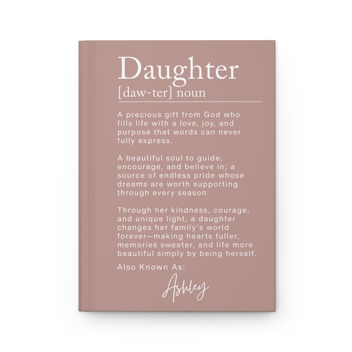 Daughter Definition Personalized Journal – Christian Keepsake Gift from Mom or Dad