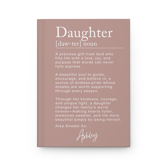 Daughter Definition Personalized Journal – Christian Keepsake Gift from Mom or Dad