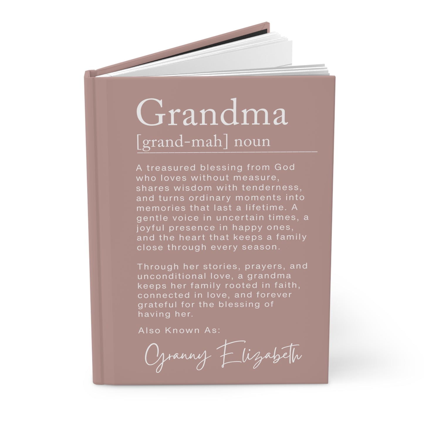 Grandma Definition Personalized Journal – Christian Keepsake Gift for Nana, Mimi & Grandma