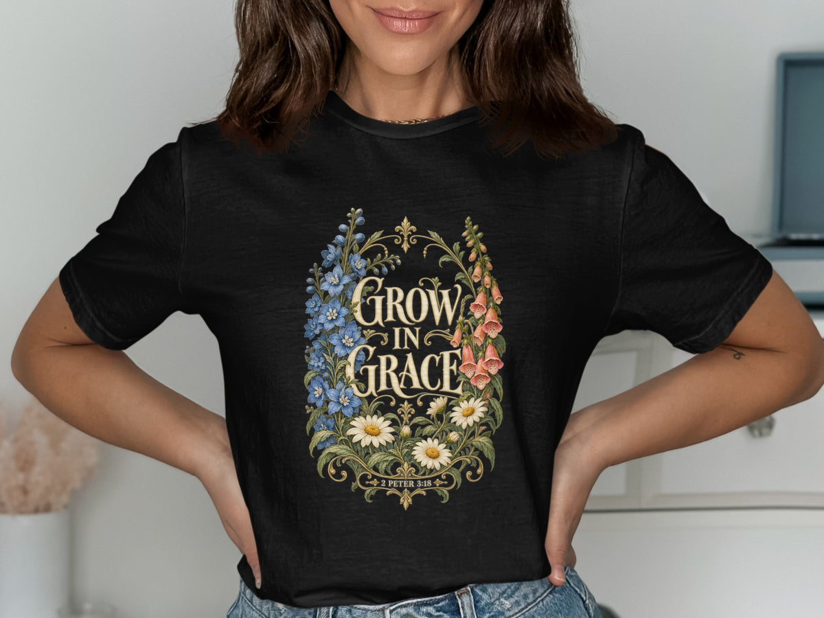 Grow In Grace Vintage Botanical T-Shirt