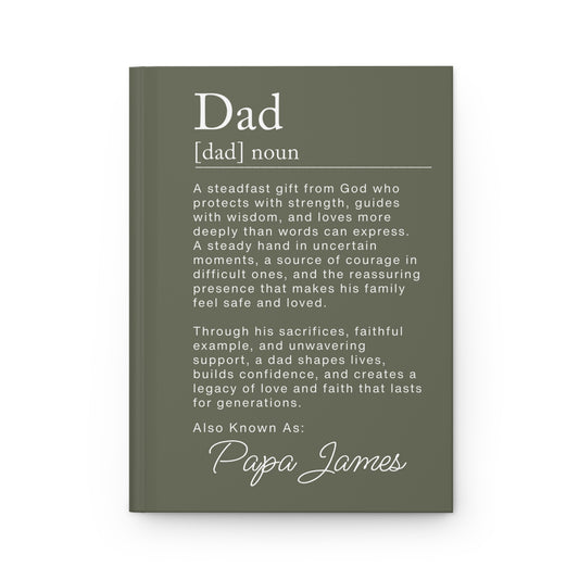 Dad Definition Personalized Journal – Christian Keepsake Gift for Father's Day & Birthdays