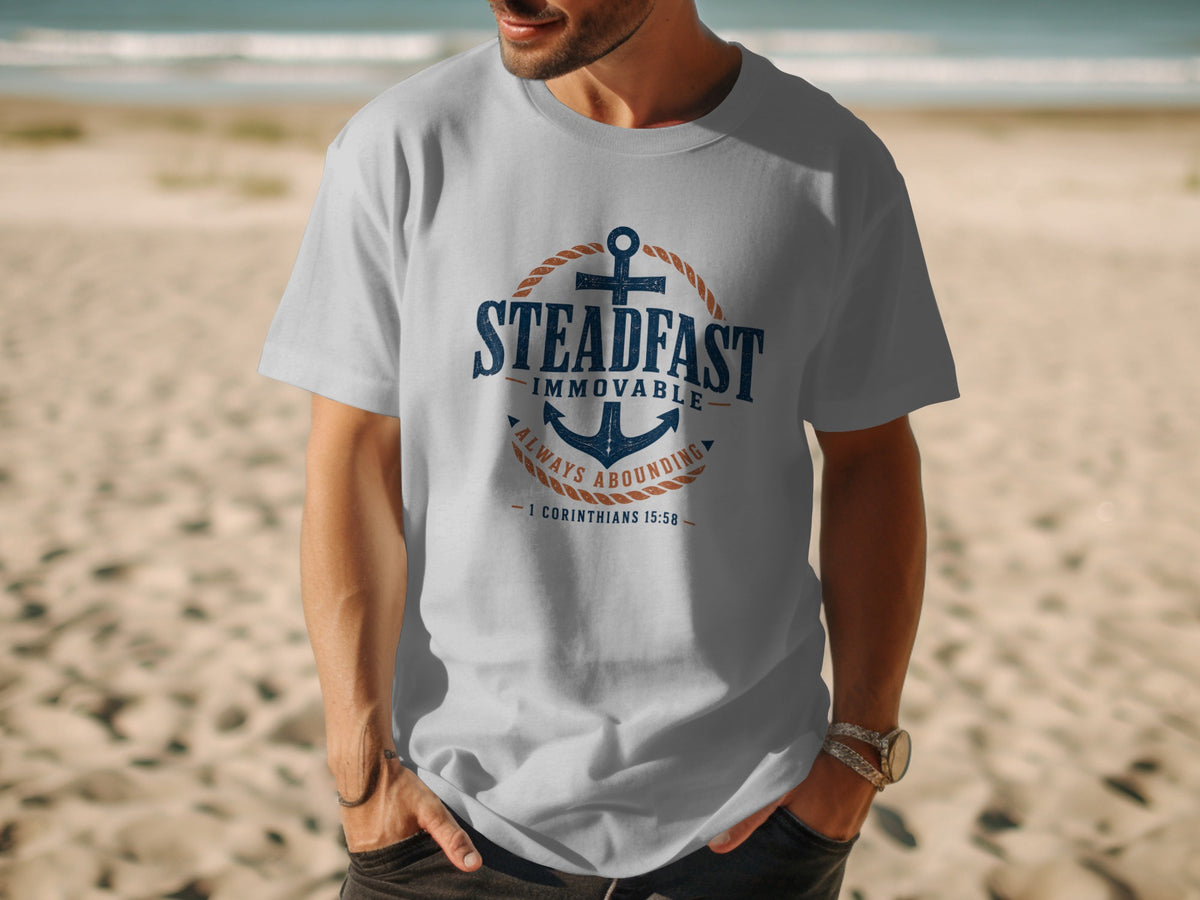 Steadfast Nautical Anchor Graphic T-Shirt