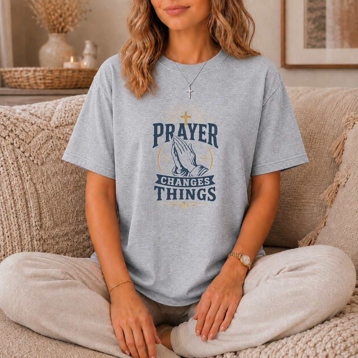 Prayer Changes Things Vintage Faith T-Shirt