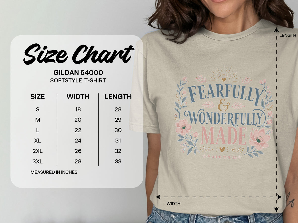 Fearfully Wonderfully Made Floral T-Shirt
