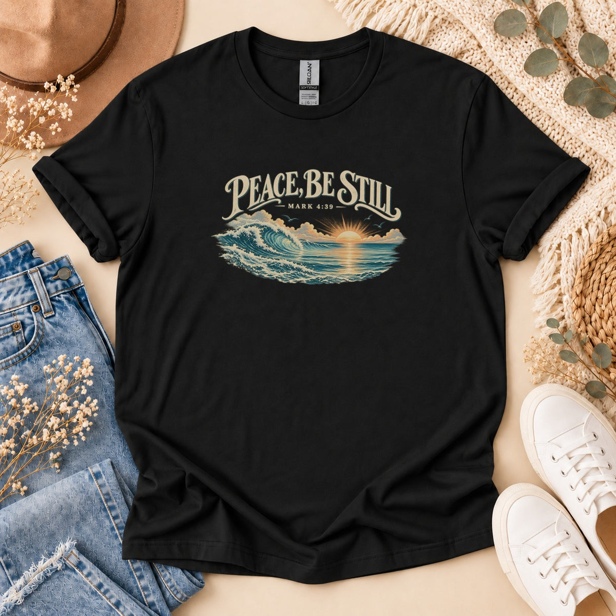 Peace Be Still Vintage Wave T-Shirt