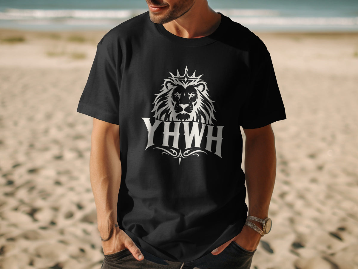 YHWH Crowned Lion Graphic T-Shirt