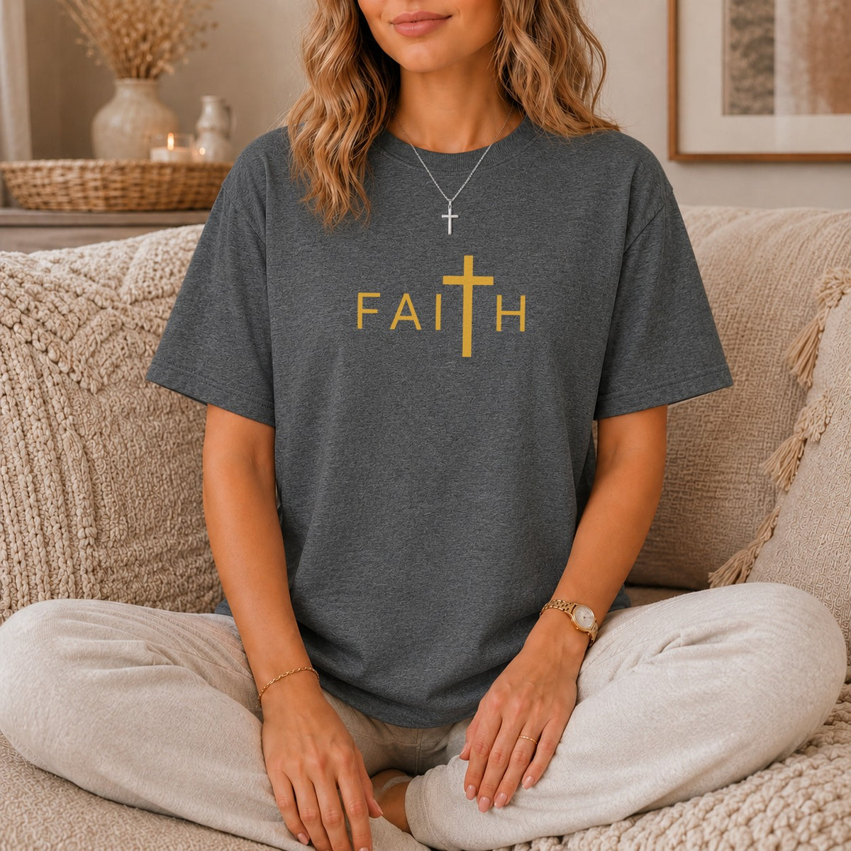 Faith Cross Minimalist T-Shirt