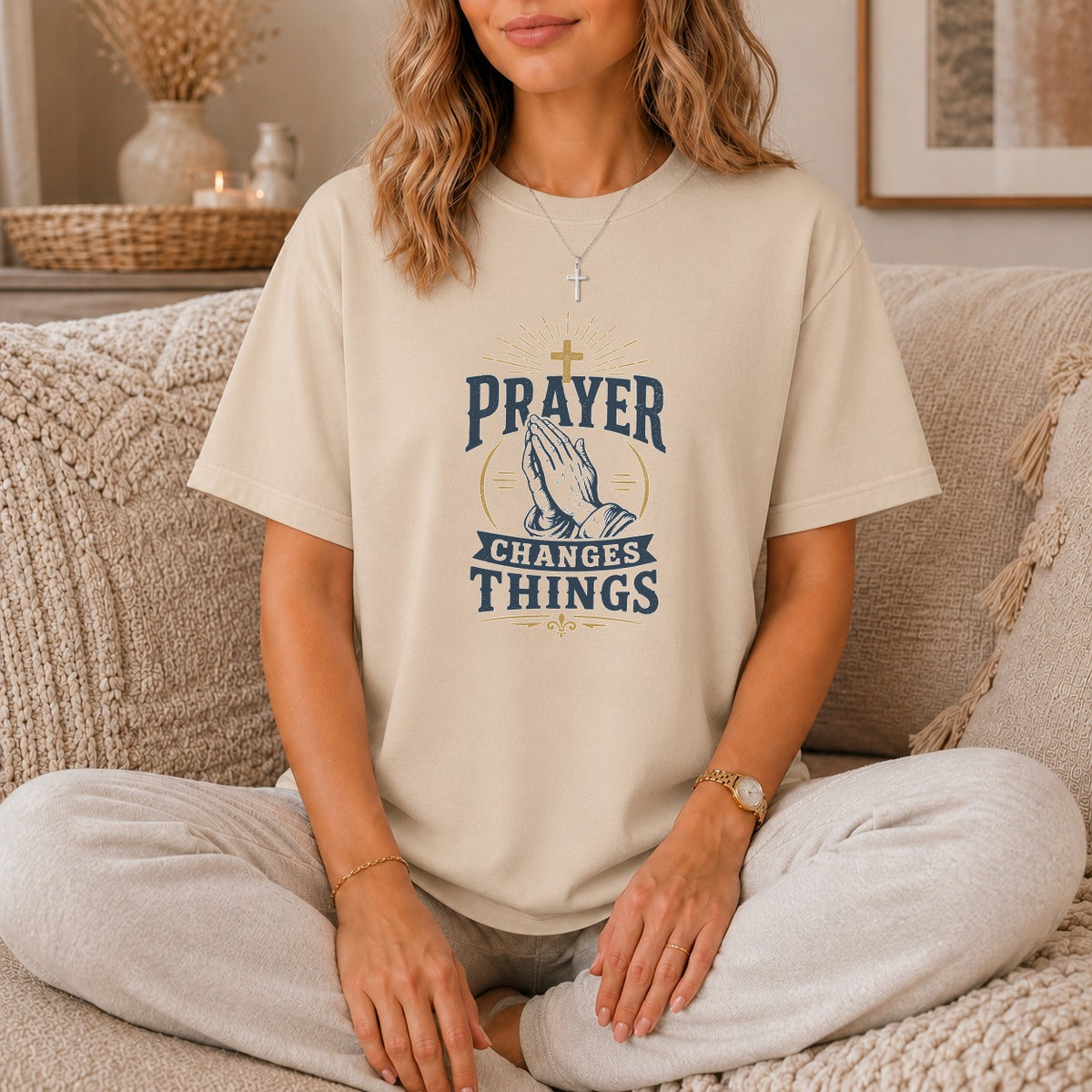 Prayer Changes Things Vintage Faith T-Shirt