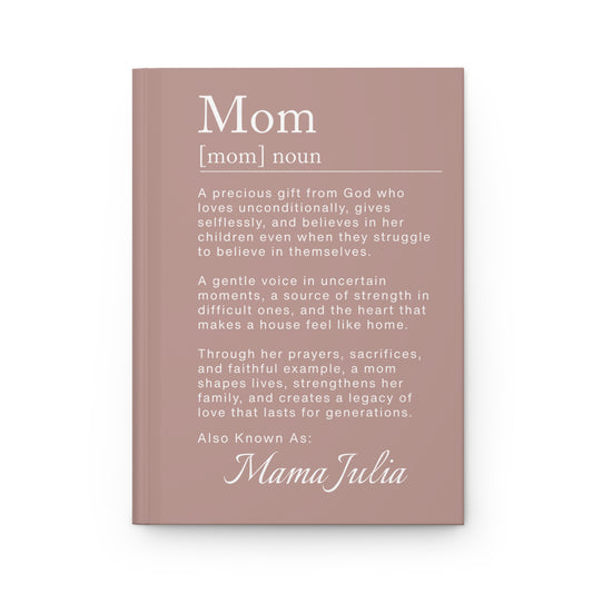 Mom Definition Personalized Journal – Christian Keepsake Gift for Mother's Day