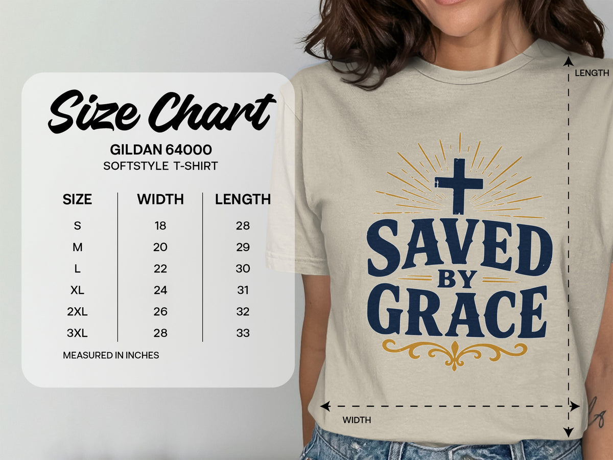Saved By Grace Cross Graphic T-Shirt