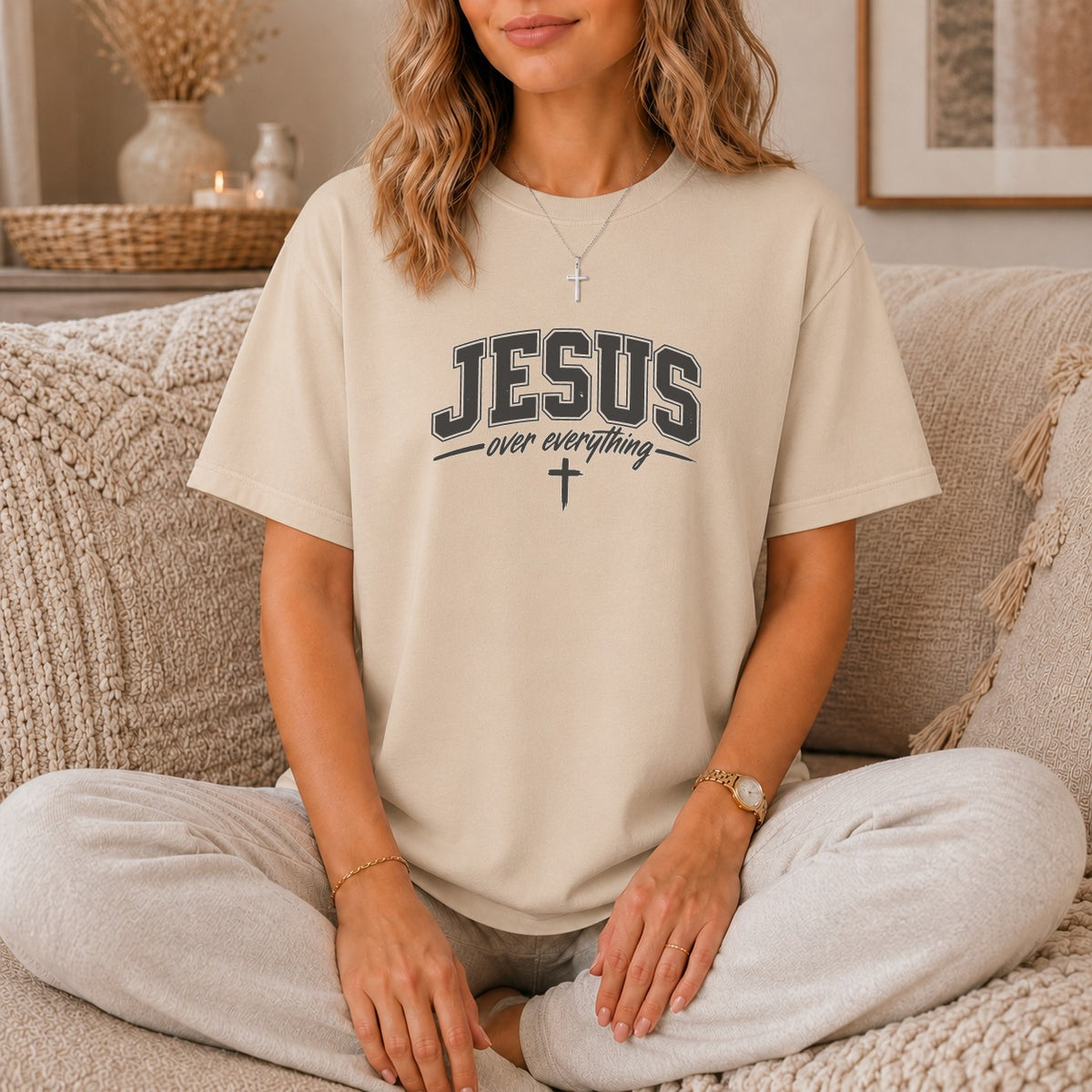 Jesus Over Everything Collegiate T-Shirt