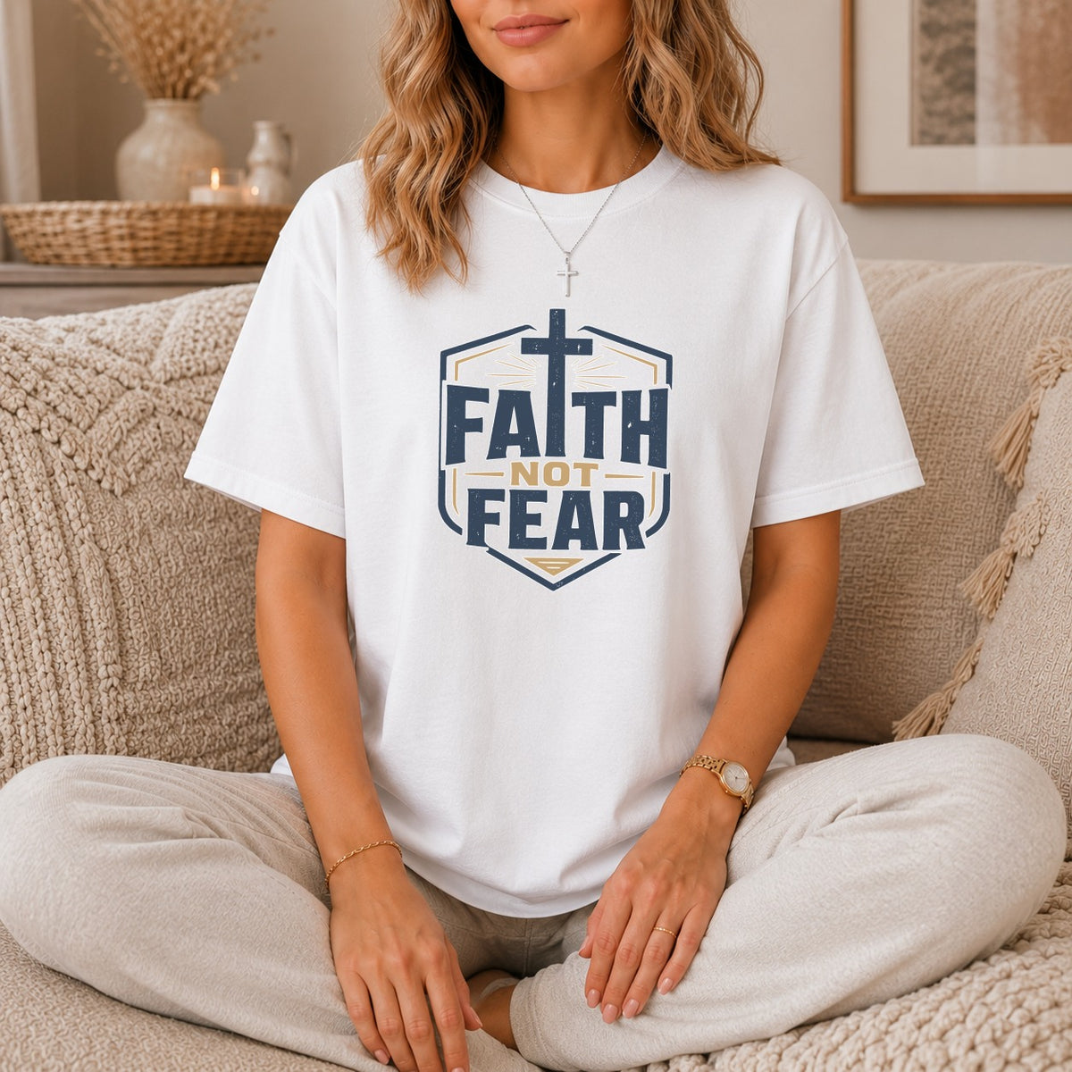 Faith Not Fear Crest T-Shirt