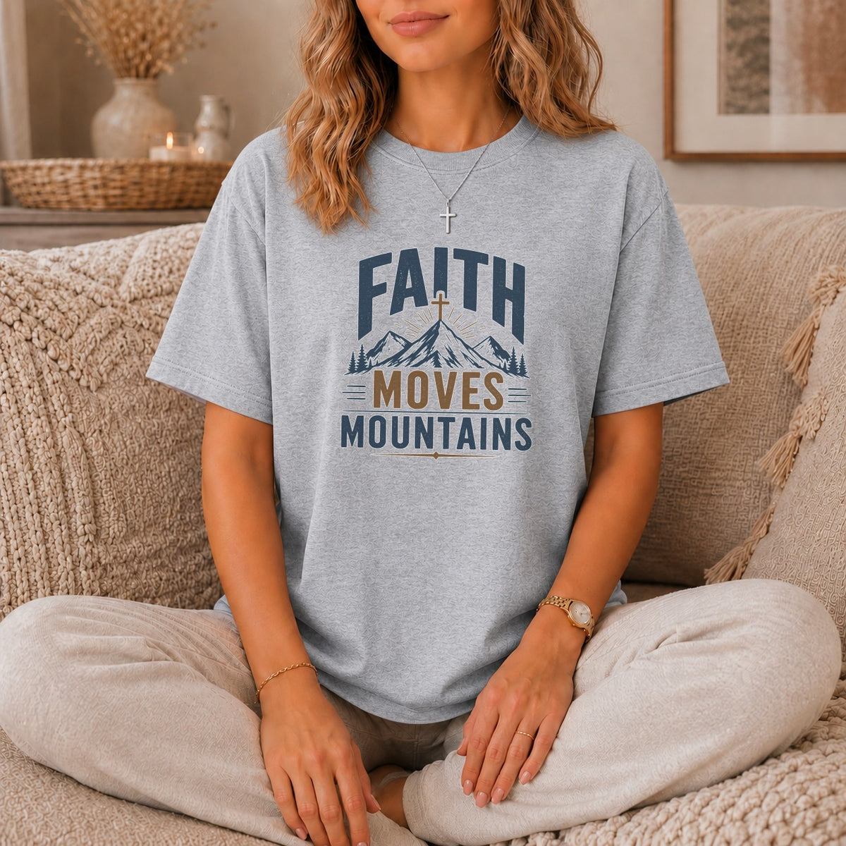 Faith Moves Mountains Vintage T-Shirt