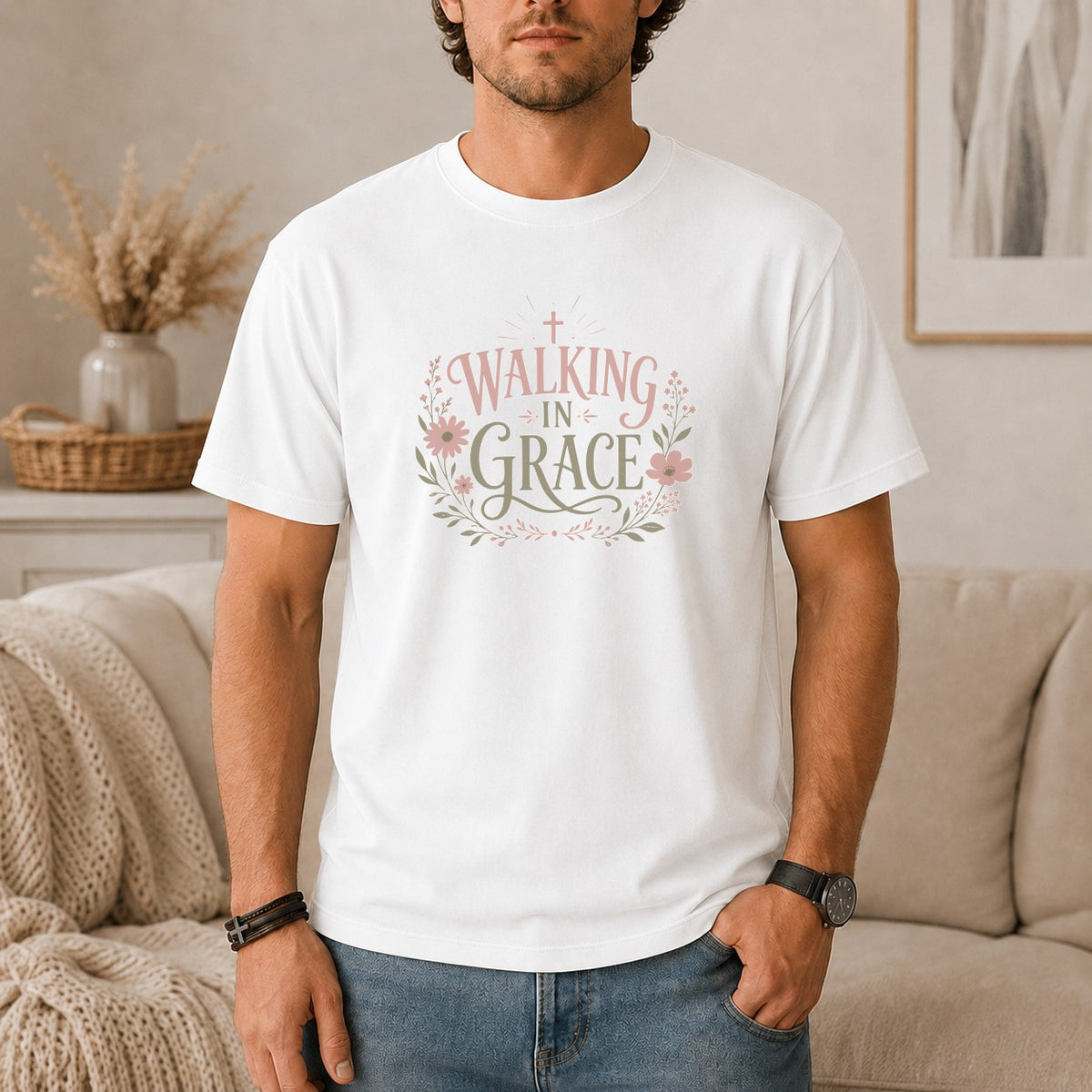 Walking In Grace Botanical T-Shirt
