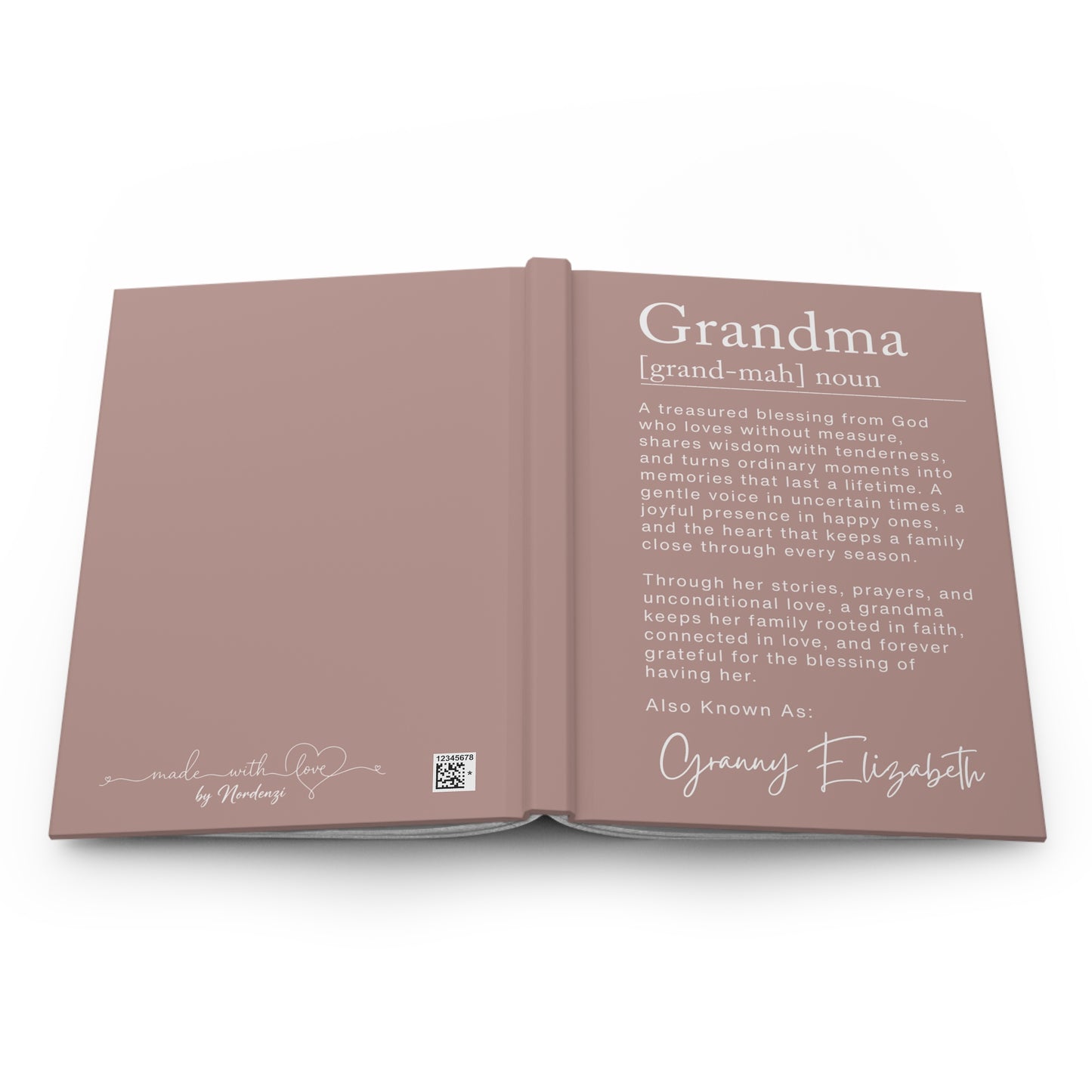 Grandma Definition Personalized Journal – Christian Keepsake Gift for Nana, Mimi & Grandma