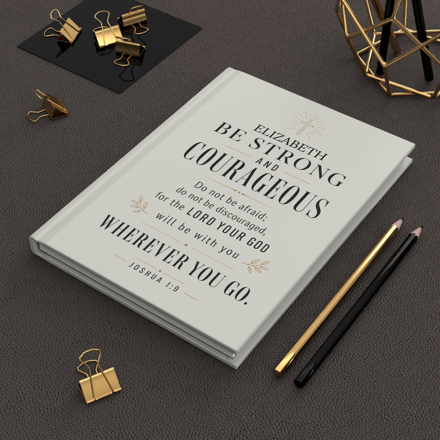 Be Strong and Courageous Healing Journal — open pages showing lined paper | Nordenzi