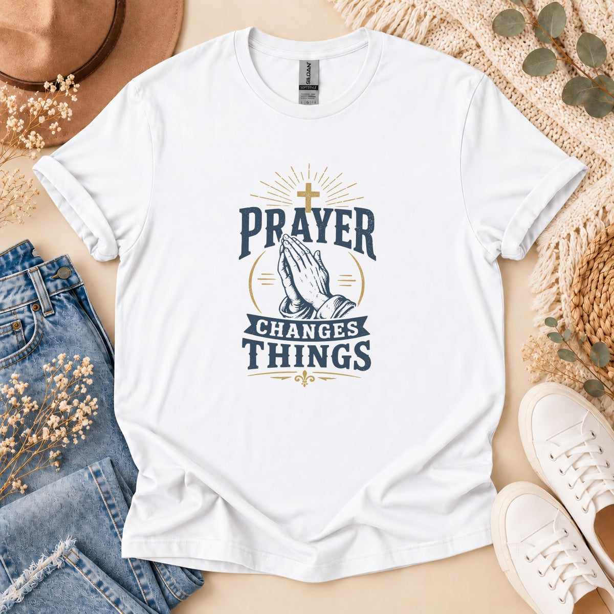 Prayer Changes Things Vintage Faith T-Shirt