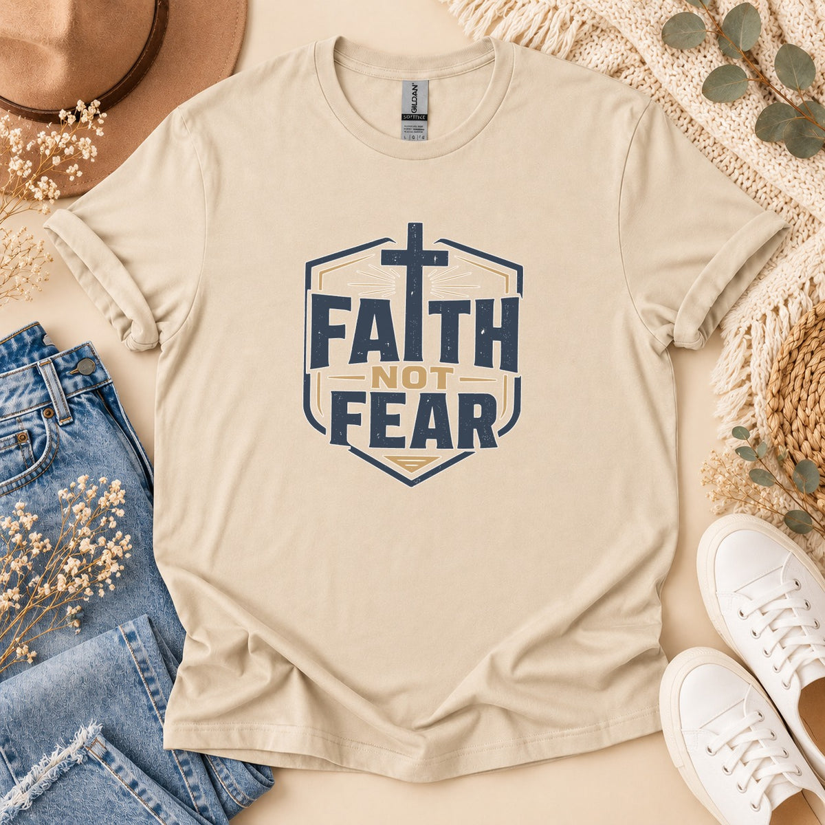 Faith Not Fear Crest T-Shirt