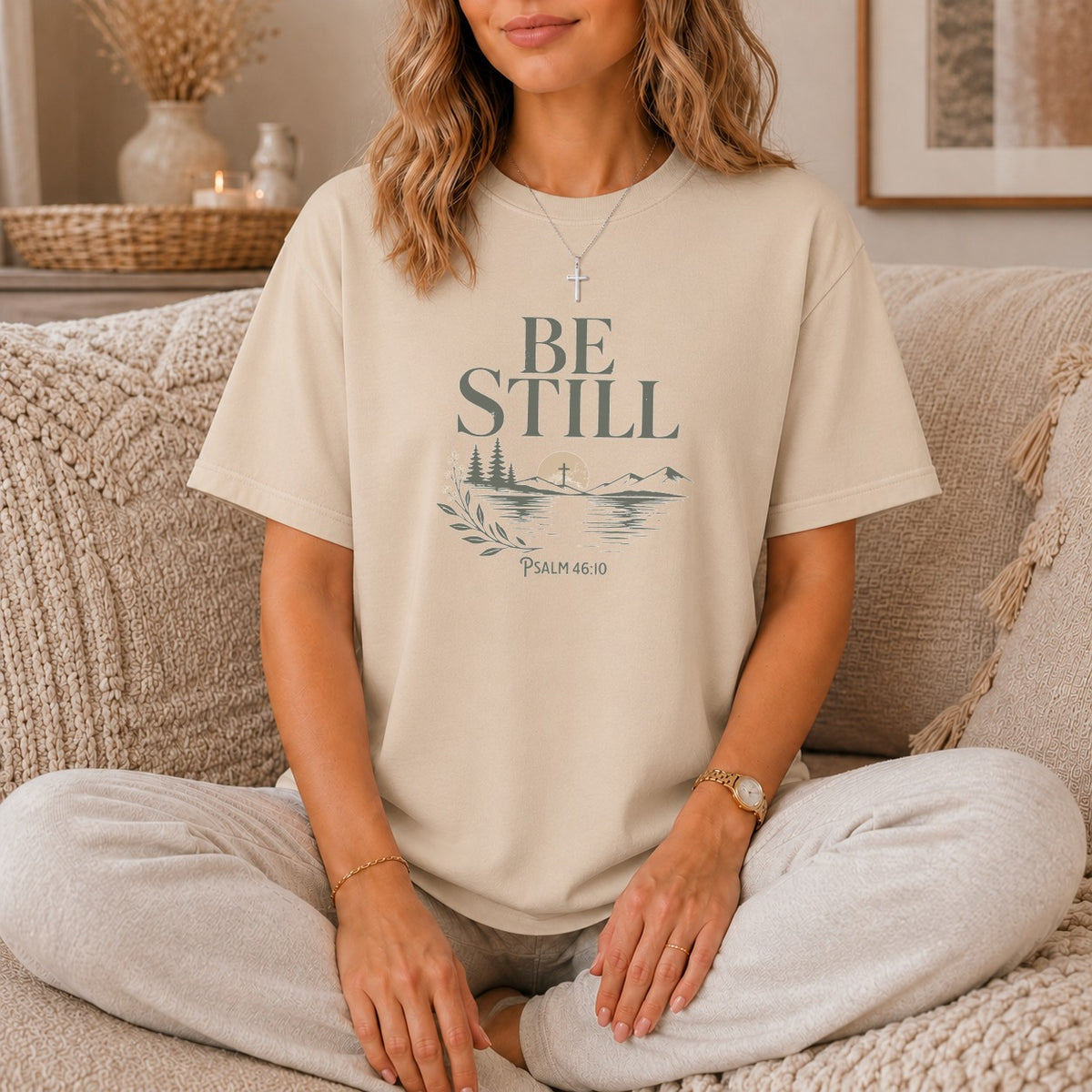 Be Still Psalm 46:10 Nature T-Shirt