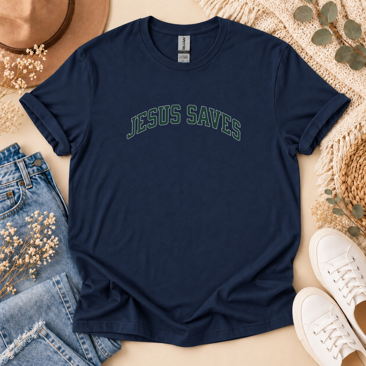 Jesus Saves Collegiate T-Shirt