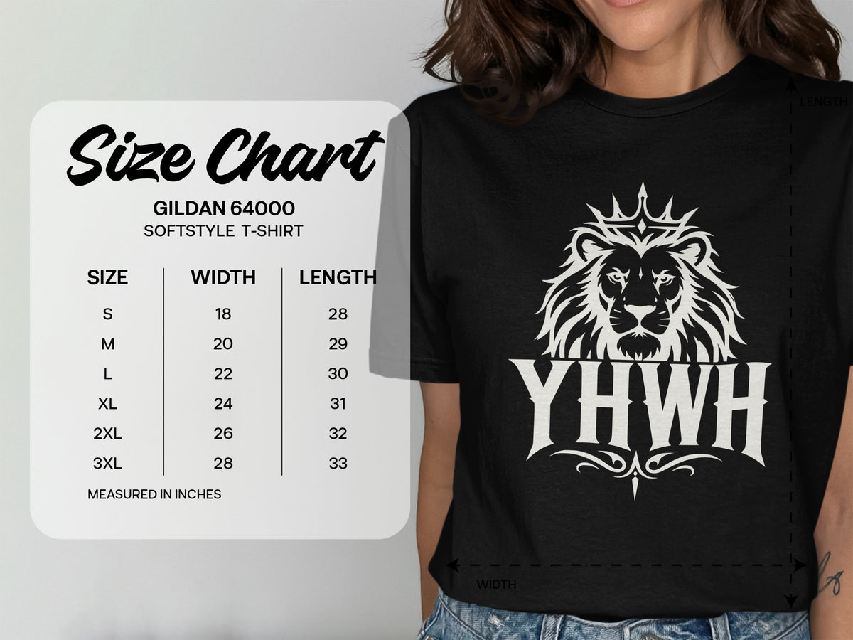 YHWH Crowned Lion Graphic T-Shirt