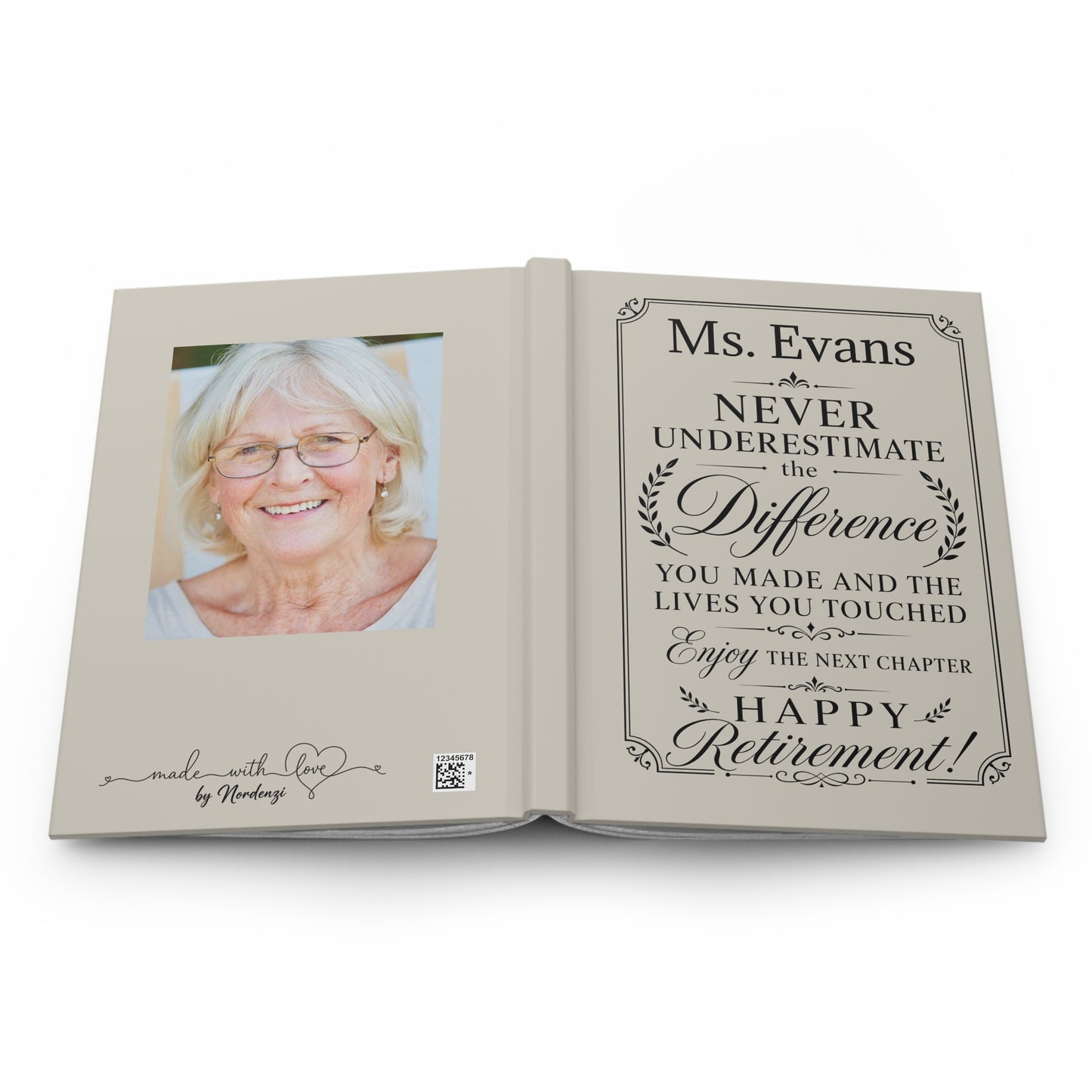 Personalized Retirement Gift Journal — Custom Name & Photo Keepsake