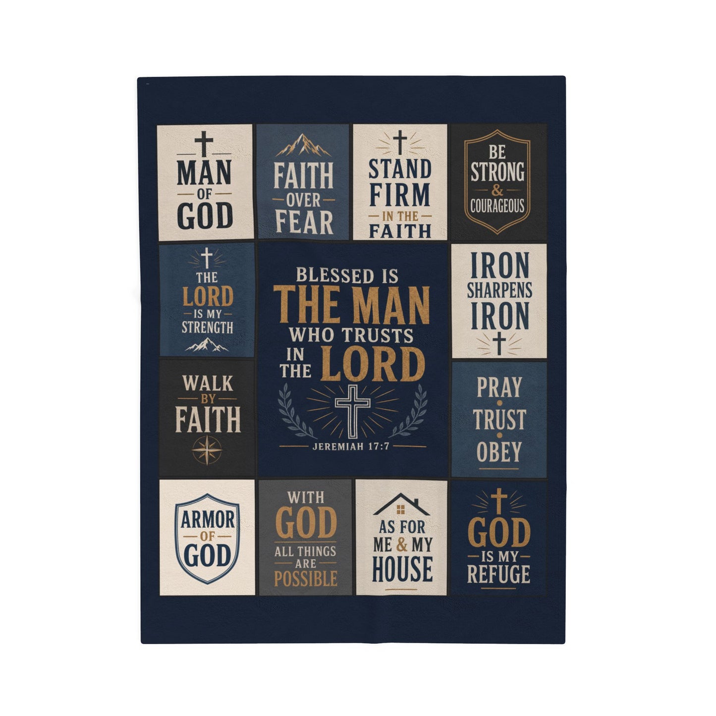 Man of God Blanket – Scripture Throw for Dad, Grandpa & Pastor