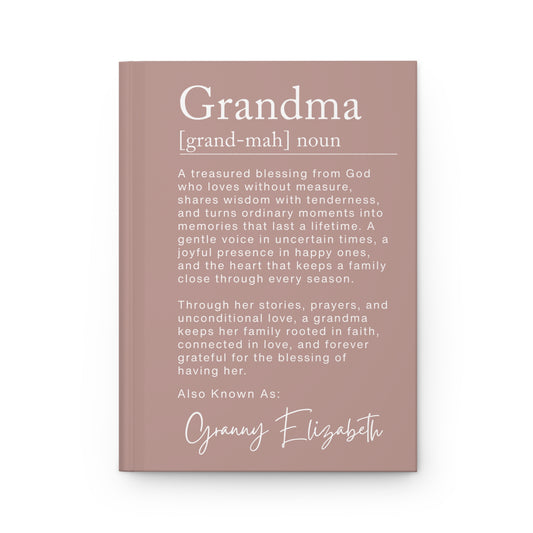 Grandma Definition Personalized Journal – Christian Keepsake Gift for Nana, Mimi & Grandma
