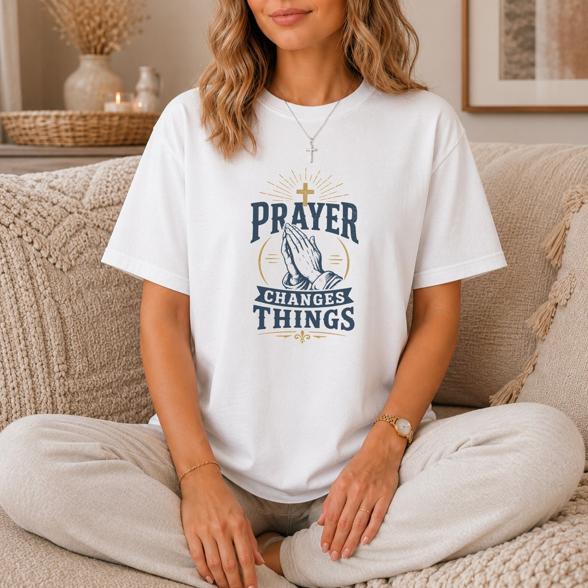 Prayer Changes Things Vintage Faith T-Shirt