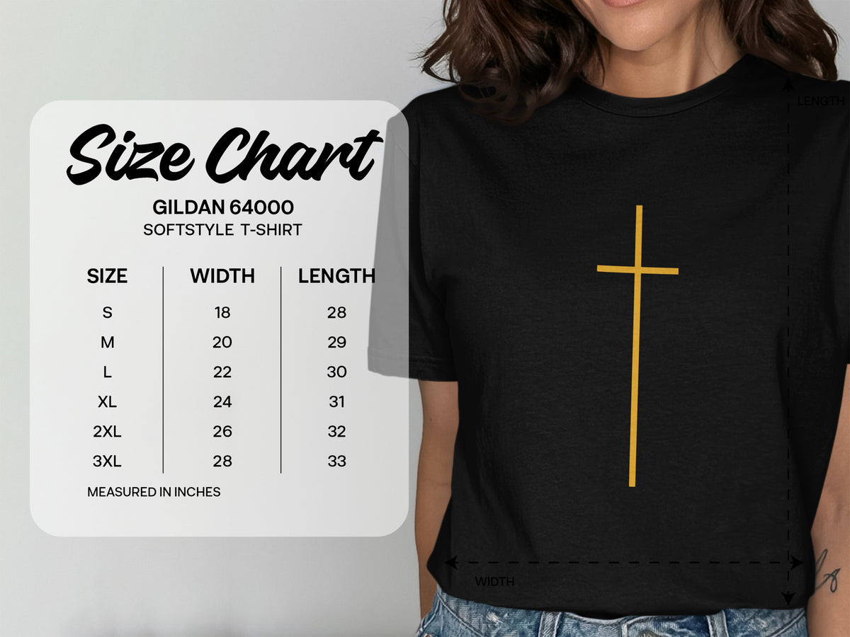 Minimalist Golden Cross T-Shirt