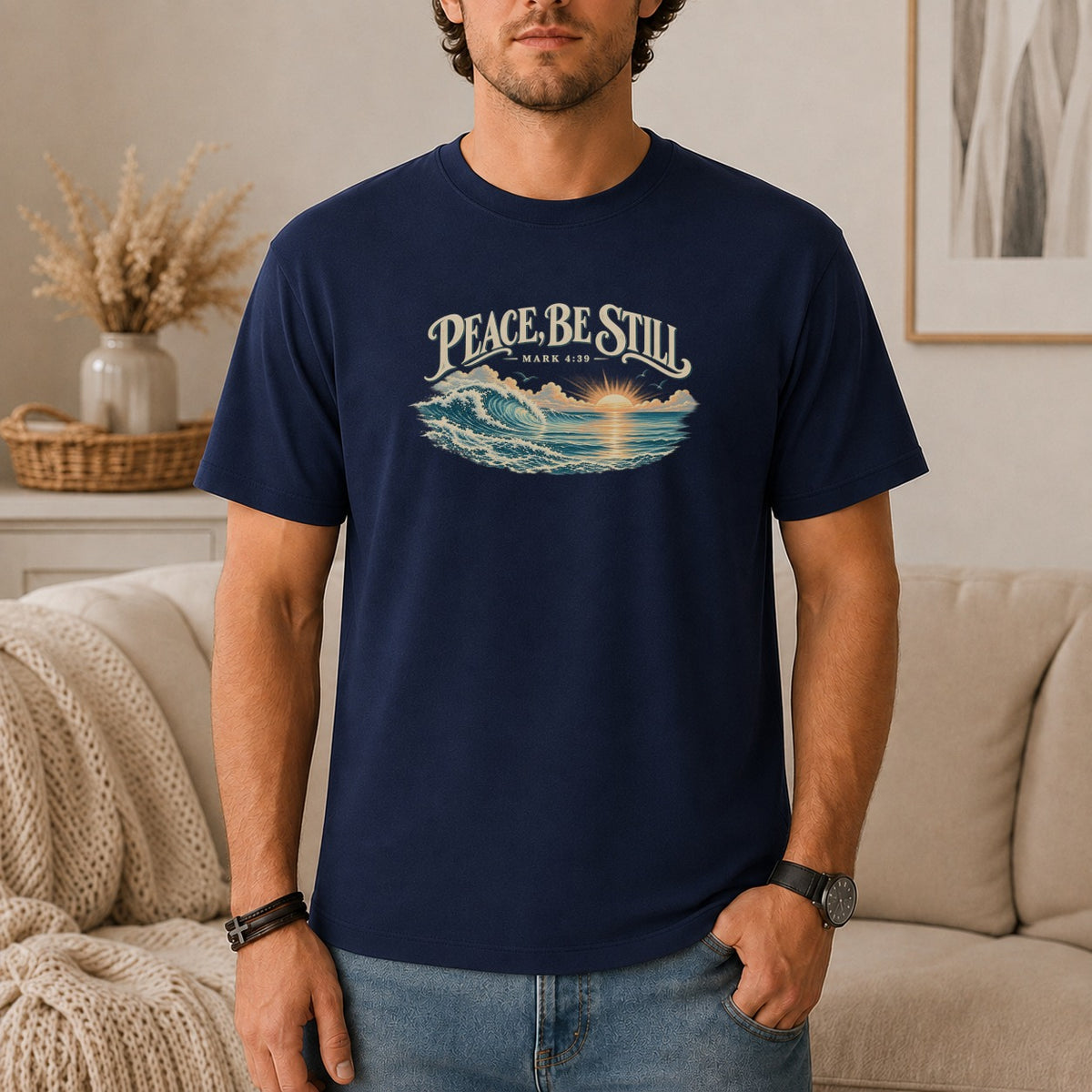 Peace Be Still Vintage Wave T-Shirt