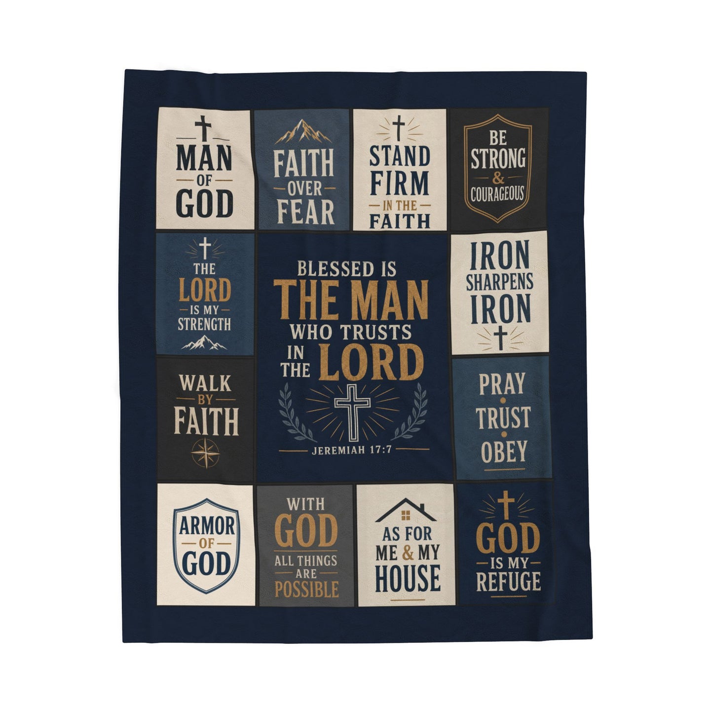 Man of God Blanket – Scripture Throw for Dad, Grandpa & Pastor