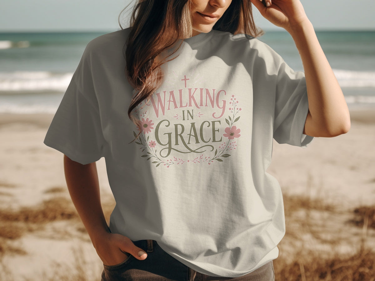 Walking In Grace Botanical T-Shirt