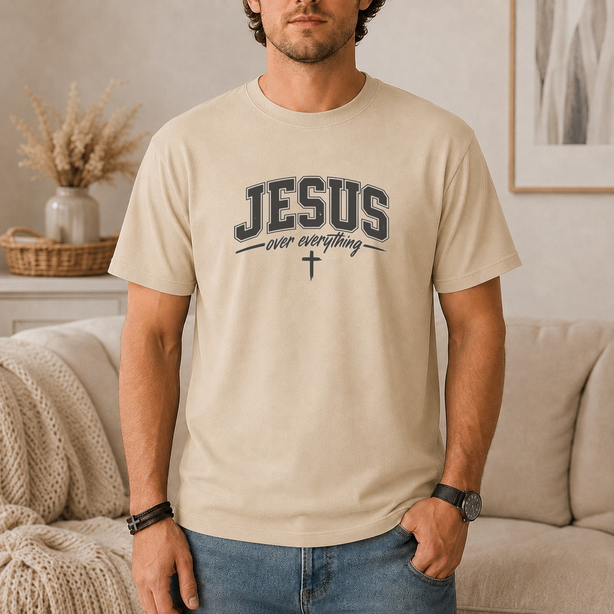 Jesus Over Everything Collegiate T-Shirt