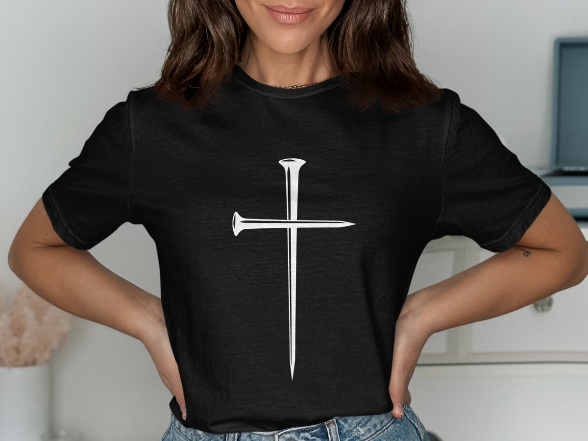 Minimalist Nail Cross T-Shirt