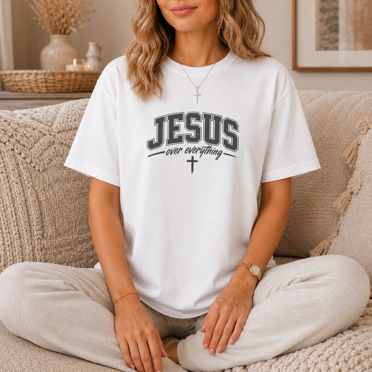 Jesus Over Everything Collegiate T-Shirt