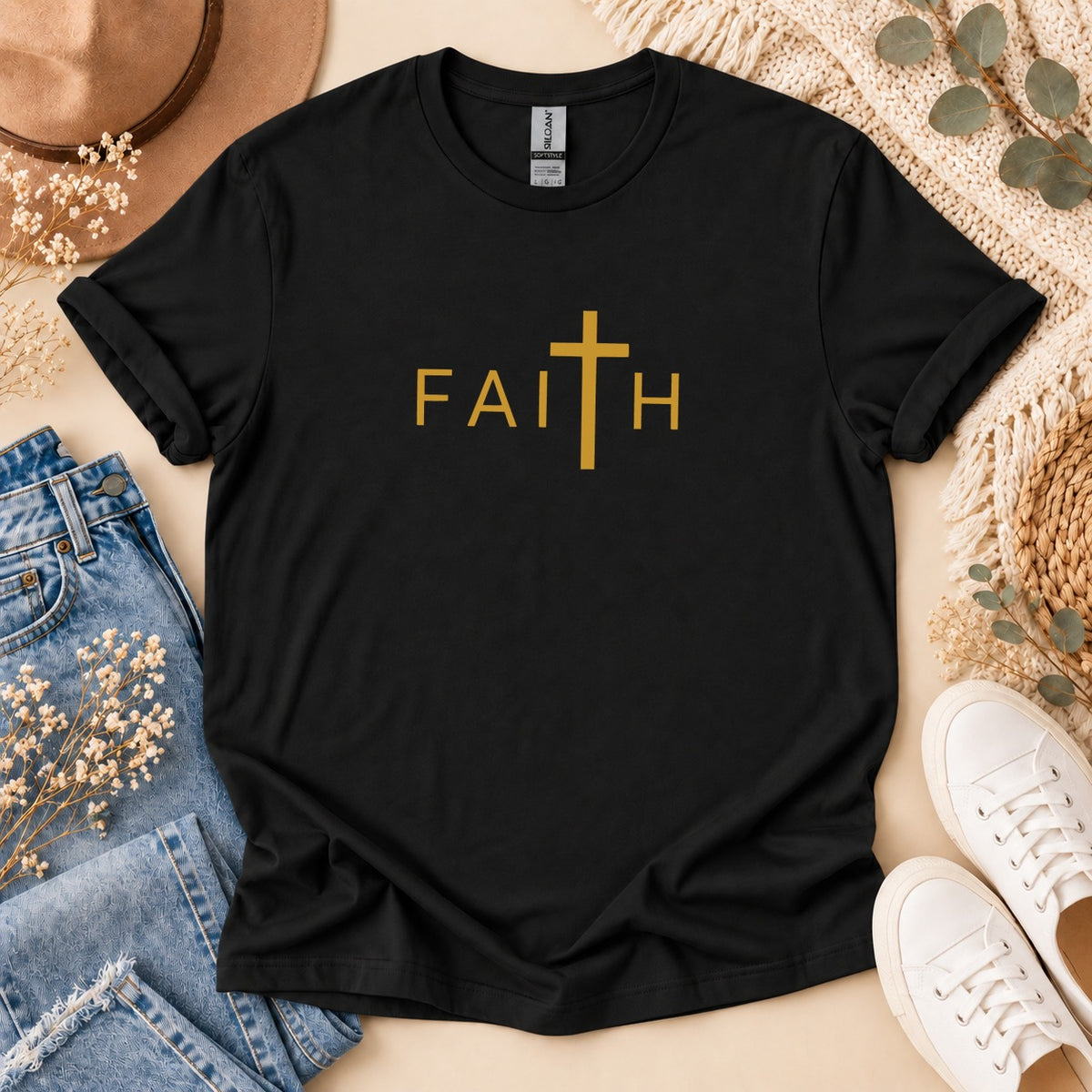 Faith Cross Minimalist T-Shirt