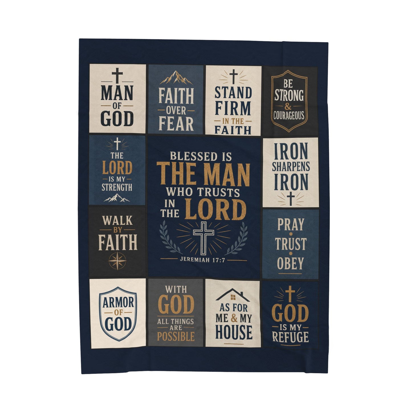 Man of God Blanket – Scripture Throw for Dad, Grandpa & Pastor