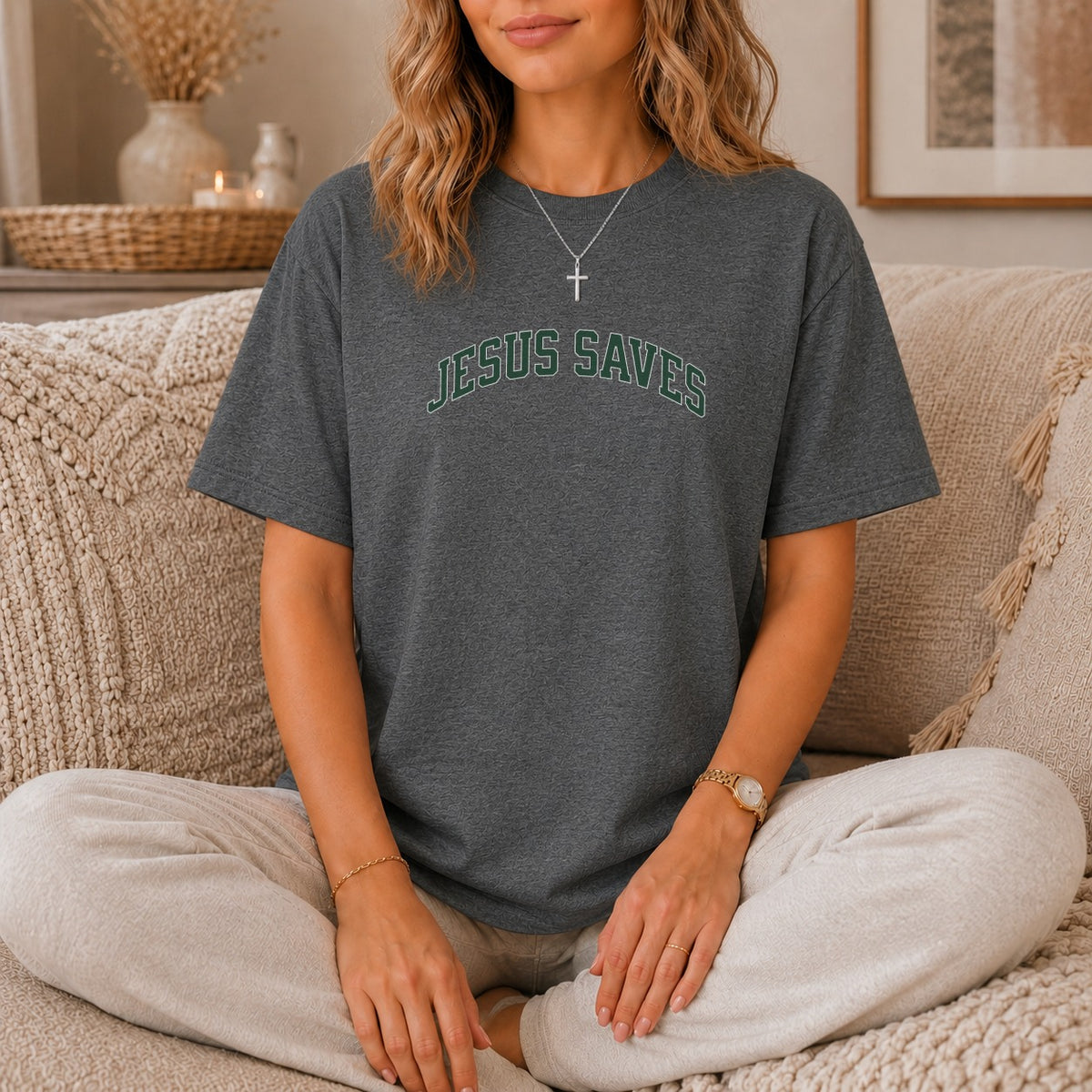 Jesus Saves Collegiate T-Shirt