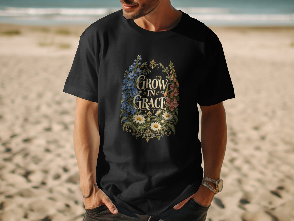 Grow In Grace Vintage Botanical T-Shirt