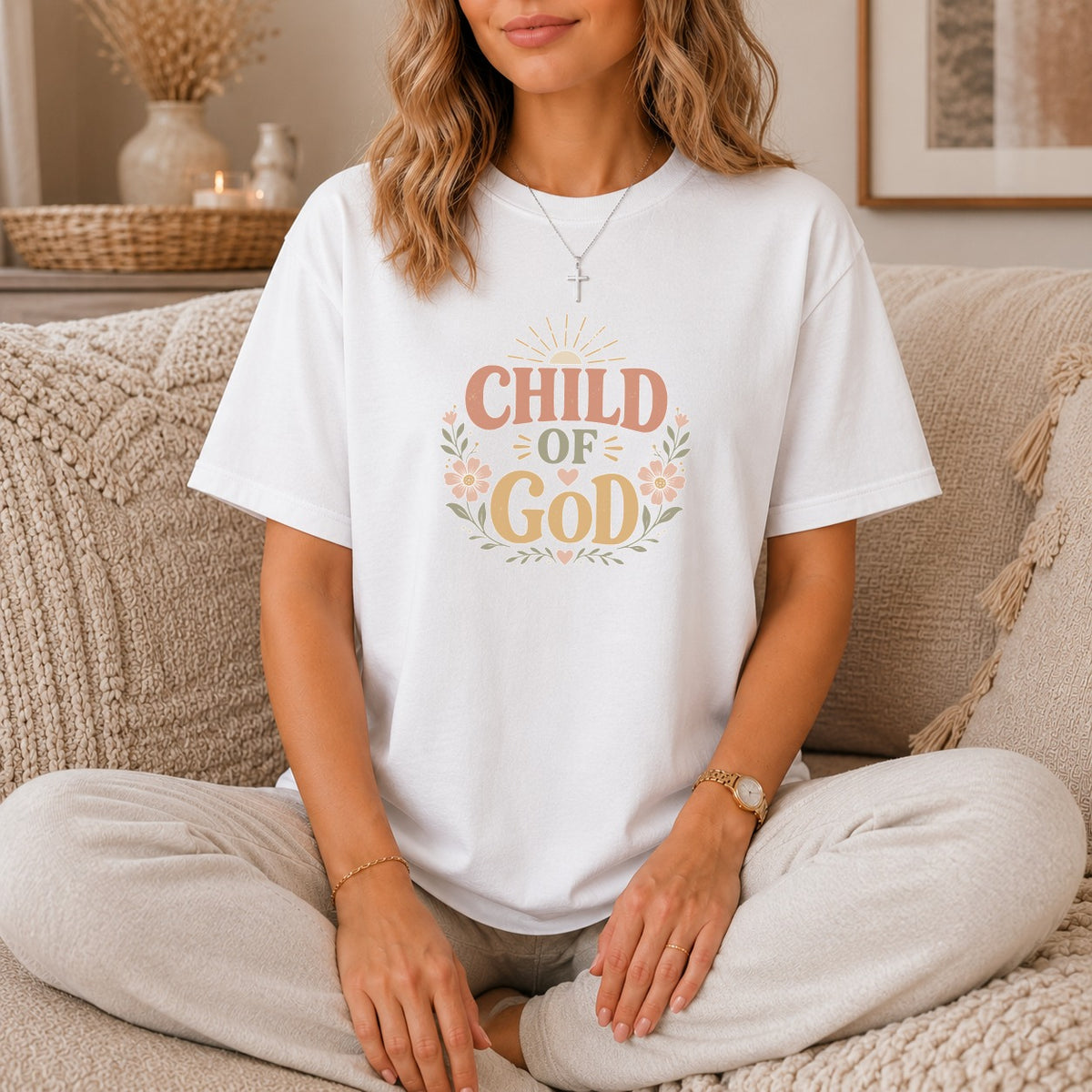 Child Of God Boho Floral T-Shirt